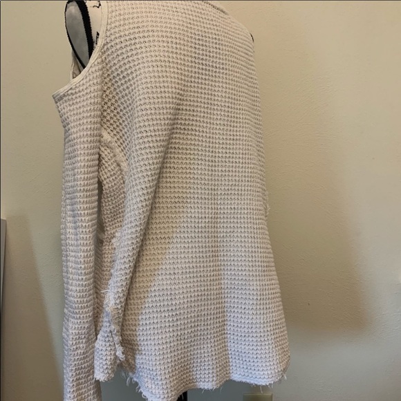 FREE PEOPLE COLD SHOULDER SWEATER - Picture 4 of 7